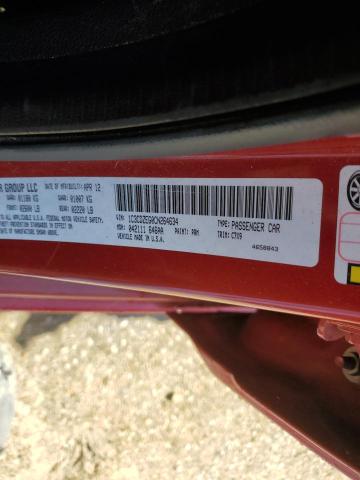 1C3CDZEG0CN264634 - 2012 DODGE AVENGER SXT RED photo 12