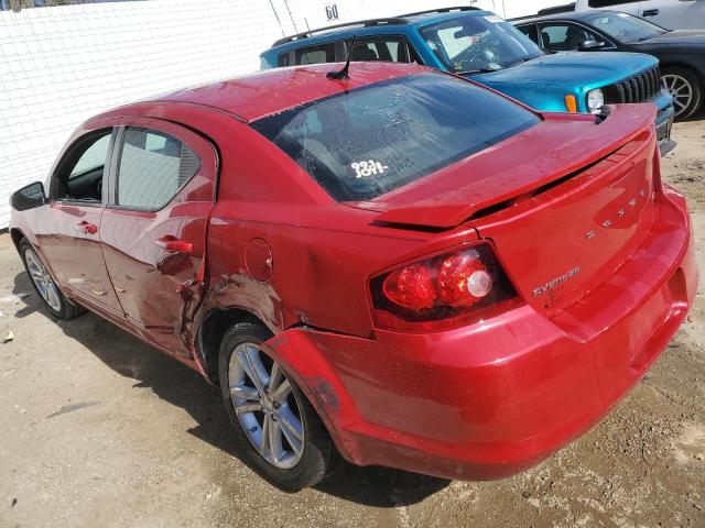 1C3CDZEG0CN264634 - 2012 DODGE AVENGER SXT RED photo 2