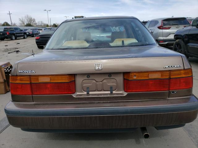 JHMCB7654MC027045 - 1991 HONDA ACCORD LX BROWN photo 6