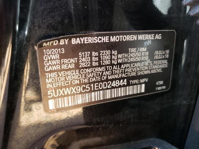 5UXWX9C51E0D24844 - 2014 BMW X3 XDRIVE28I BLACK photo 12