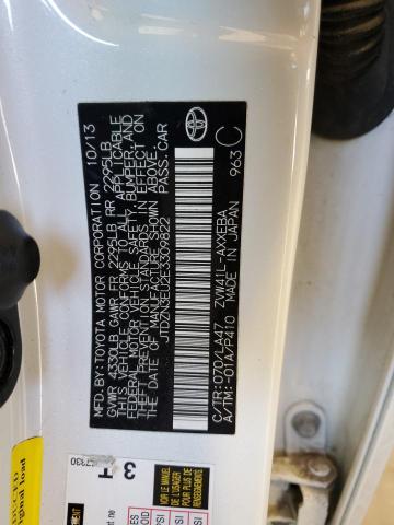 JTDZN3EU2E3309822 - 2014 TOYOTA PRIUS V WHITE photo 12