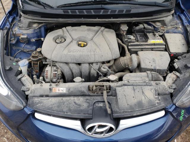 5NPDH4AE3GH745236 - 2016 HYUNDAI ELANTRA SE BLUE photo 11