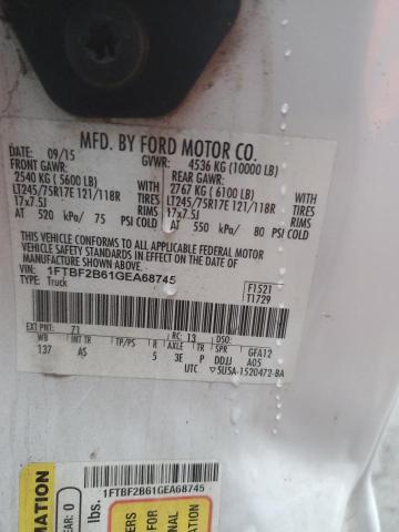 1FTBF2B61GEA68745 - 2016 FORD F-250 SUPER DUTY WHITE photo 12