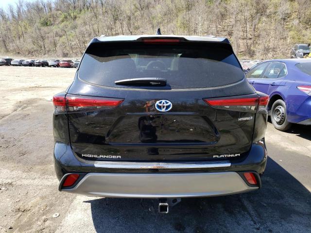 5TDEBRCH8NS084112 - 2022 TOYOTA HIGHLANDER HYBRID PLATINUM BLACK photo 6