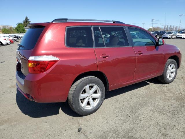 5TDZA3EH3AS003218 - 2010 TOYOTA HIGHLANDER RED photo 3