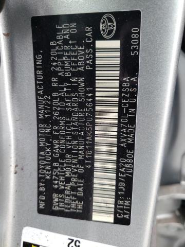 4T1G11AK5PU756441 - 2023 TOYOTA CAMRY SE NIGHT SHADE SILVER photo 13