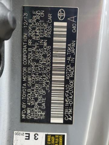 JTKJF5C70E3083078 - 2014 TOYOTA SCION TC Boz foto 12