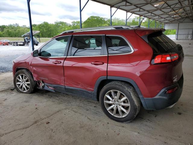 1C4PJMDS0FW630217 - 2015 JEEP CHEROKEE LIMITED RED photo 2