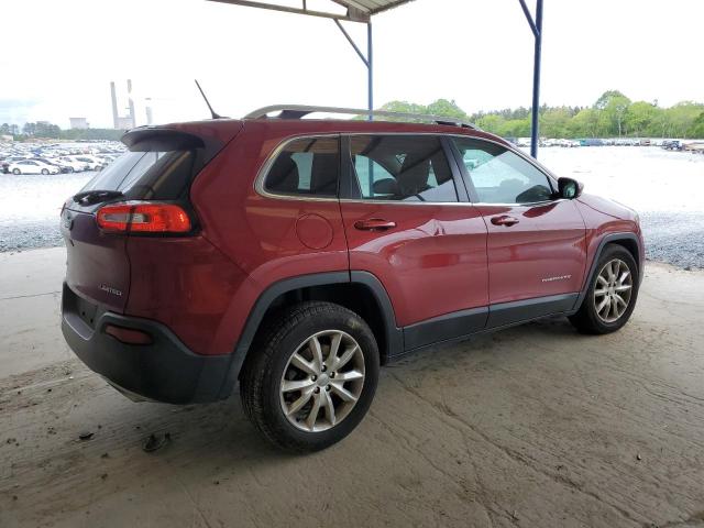 1C4PJMDS0FW630217 - 2015 JEEP CHEROKEE LIMITED RED photo 3