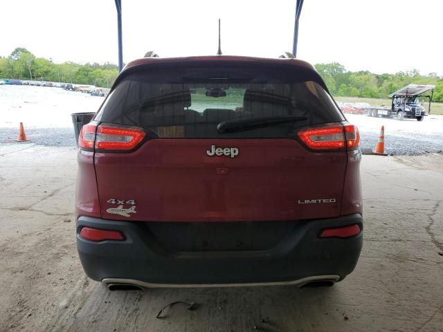 1C4PJMDS0FW630217 - 2015 JEEP CHEROKEE LIMITED RED photo 6