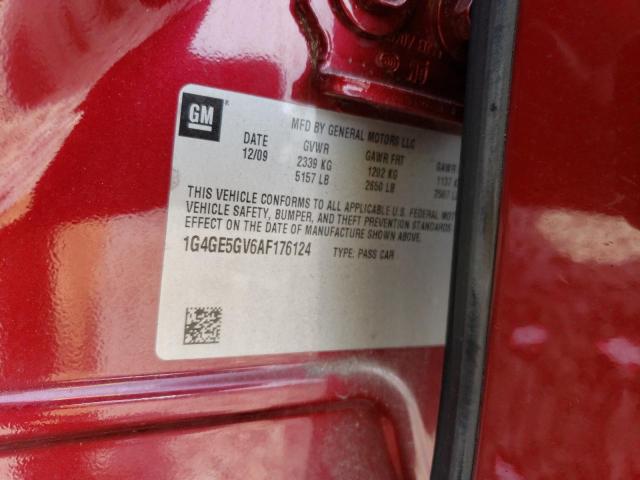 1G4GE5GV6AF176124 - 2010 BUICK LACROSSE CXS BURGUNDY photo 13