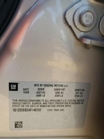 1G1ZE5EB2AF148707 - 2010 CHEVROLET MALIBU LTZ ოქროსფერი ფოტო 12