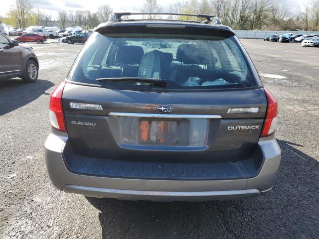 4S4BP61C997343681 - 2009 SUBARU OUTBACK 2.5I GRAY photo 6