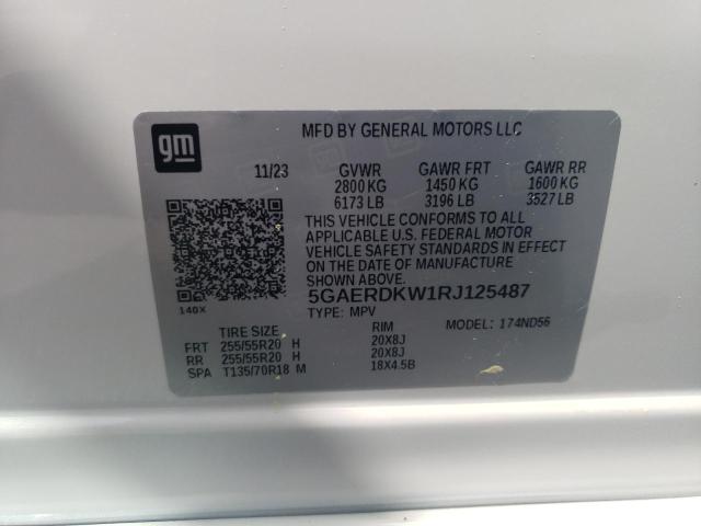 5GAERDKW1RJ125487 - 2024 BUICK ENCLAVE AVENIR 白色 照片 13