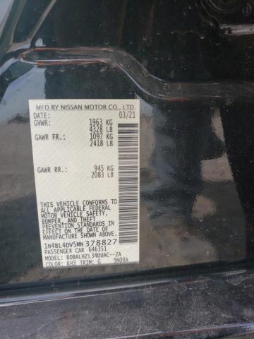 1N4BL4DV5MN378827 - 2021 NISSAN ALTIMA SV BLACK photo 12