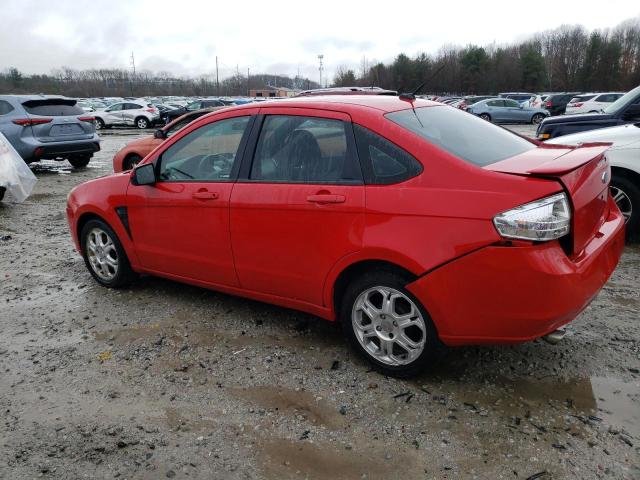 1FAHP35N48W182174 - 2008 FORD FOCUS SE RED photo 2