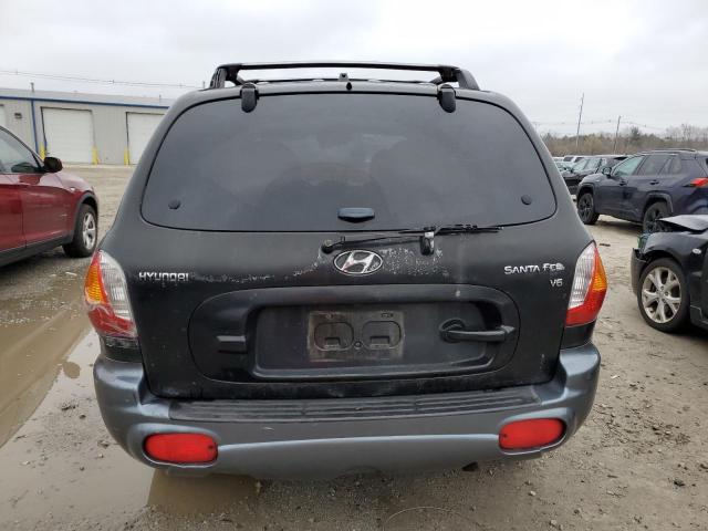 KM8SC13D24U850551 - 2004 HYUNDAI SANTA FE GLS BLACK photo 6