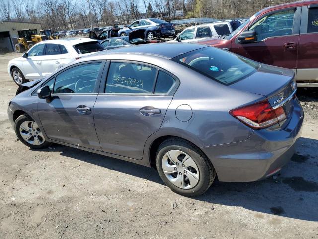 19XFB2F51EE258528 - 2014 HONDA CIVIC LX GRAY photo 2