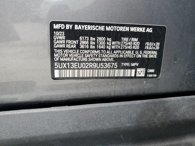 5UX13EU02R9U53675 - 2024 BMW X5 SDRIVE 40I SILVER photo 14