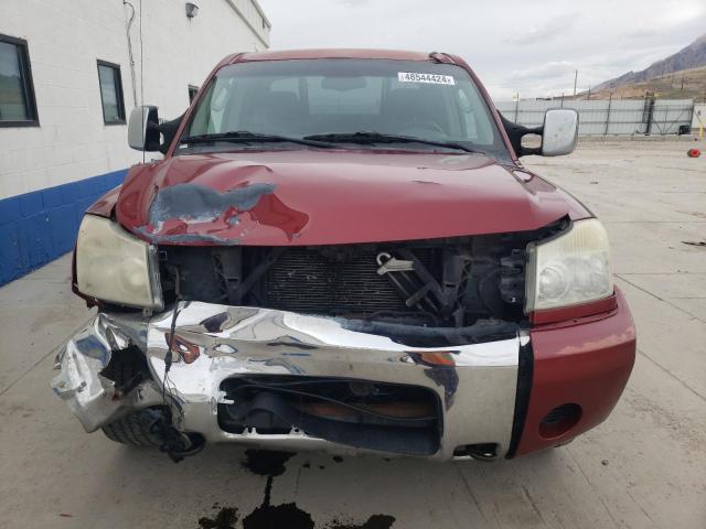 1N6AA07B95N555061 - 2005 NISSAN TITAN XE BURGUNDY photo 5