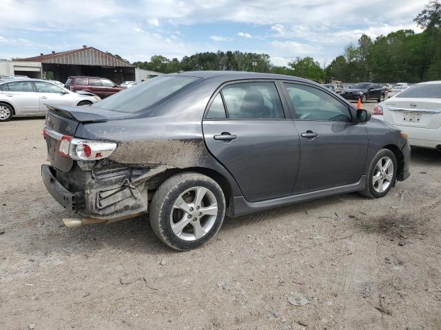 2T1BU4EE3BC590390 - 2011 TOYOTA COROLLA BASE GRAY photo 3