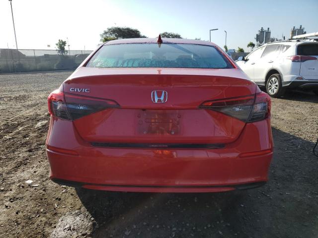 2HGFE1F71NH303900 - 2022 HONDA CIVIC EX RED photo 6