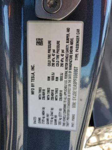 5YJ3E1EA9PF556907 - 2023 TESLA MODEL 3 GRAY photo 12