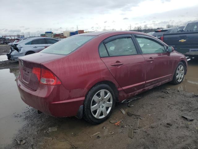 1HGFA16566L146864 - 2006 HONDA CIVIC LX MAROON photo 3