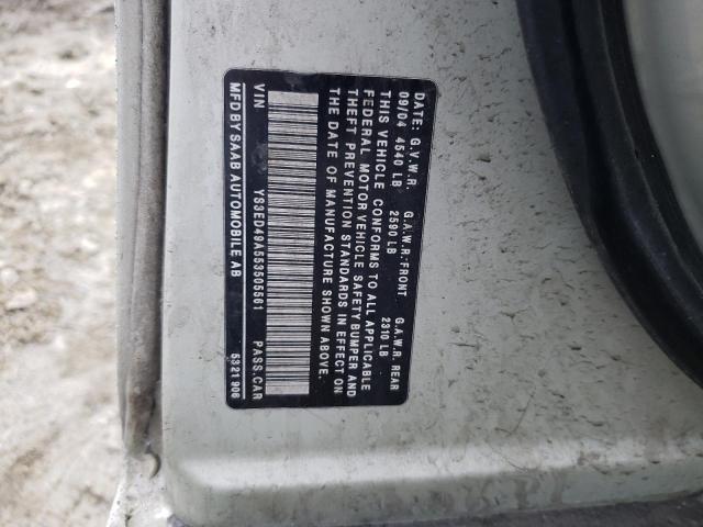 YS3ED49G763517698 - 2006 SAAB 9-5 BASE GRAY photo 13