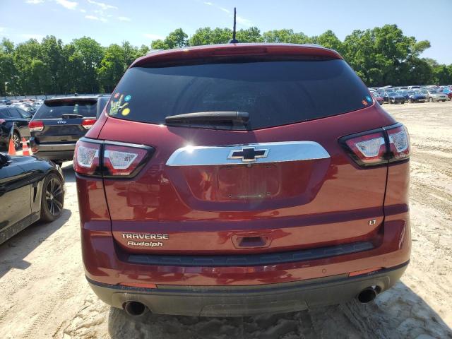 1GNKRHKD2HJ210223 - 2017 CHEVROLET TRAVERSE LT RED photo 6