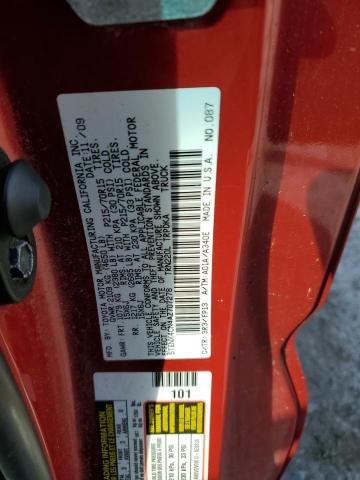 5TENX4CN4AZ707278 - 2010 TOYOTA TACOMA RED photo 12