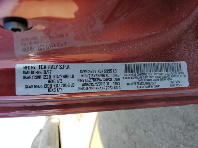 ZFBERFABXJ6K05227 - 2018 RAM PROMASTER MAROON photo 13