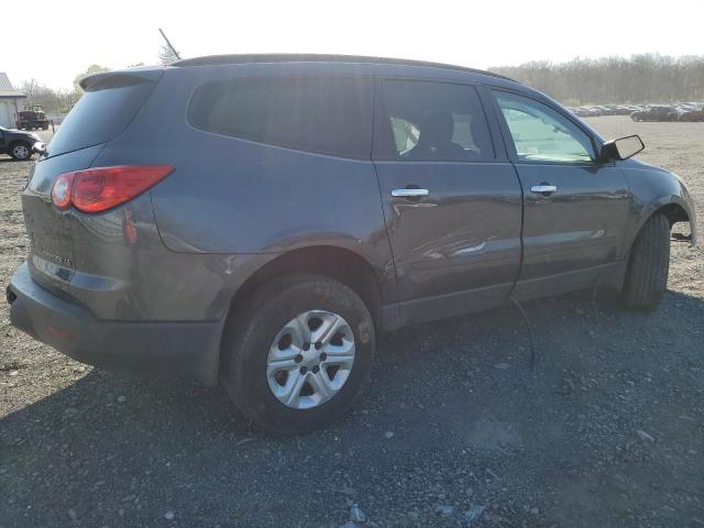 1GNKRFED0CJ364423 - 2012 CHEVROLET TRAVERSE LS GRAY photo 3