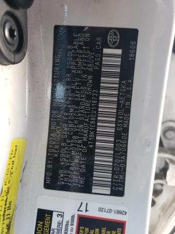 4T1BK1EB8EU118733 - 2014 TOYOTA AVALON BASE 白色 照片 12