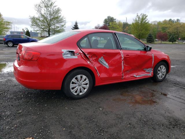 3VW2K7AJXDM266113 - 2013 VOLKSWAGEN JETTA BASE RED photo 3