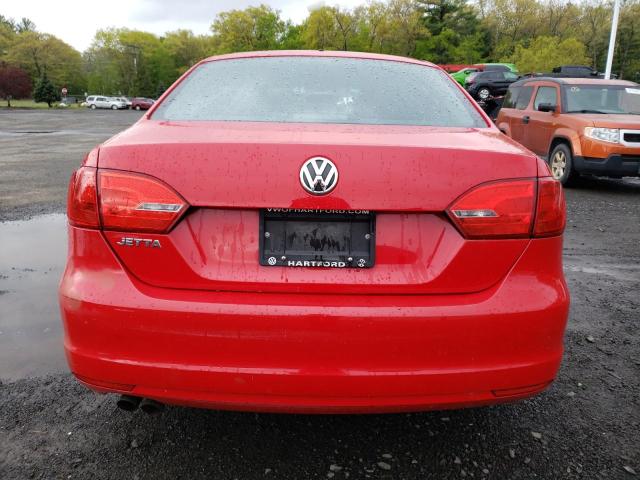 3VW2K7AJXDM266113 - 2013 VOLKSWAGEN JETTA BASE RED photo 6