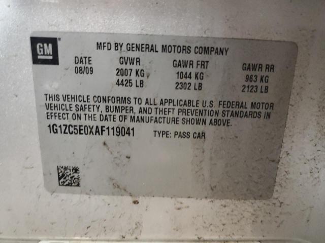 1G1ZC5E0XAF119041 - 2010 CHEVROLET MALIBU 1LT SILVER photo 12