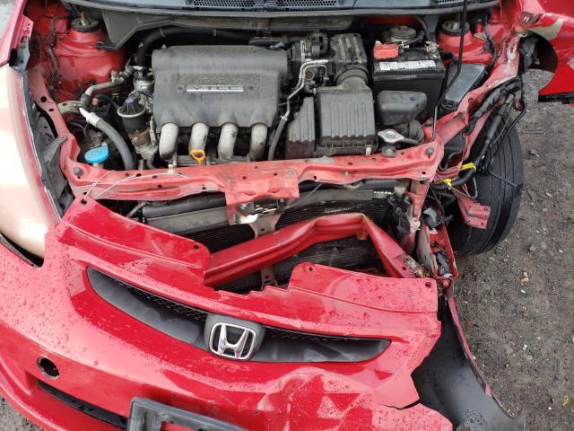 JHMGD38477S032761 - 2007 HONDA FIT RED photo 11