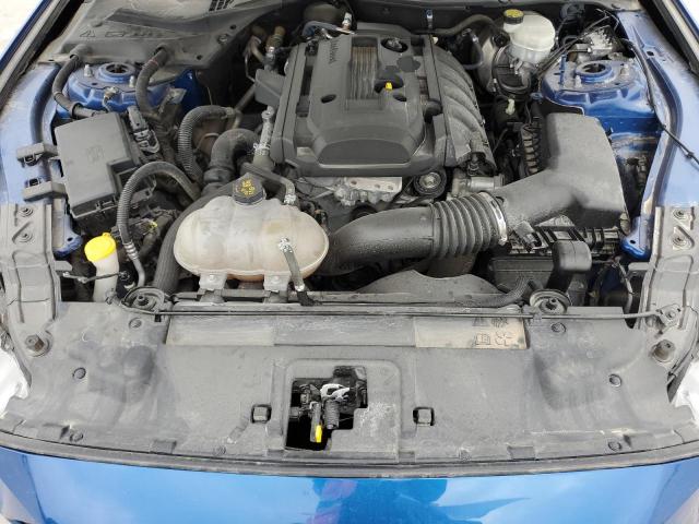 1FA6P8TH7J5103612 - 2018 FORD MUSTANG BLUE photo 11