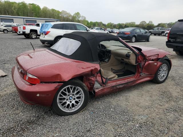 WBACN33451LK45792 - 2001 BMW Z3 2.5 RED photo 3