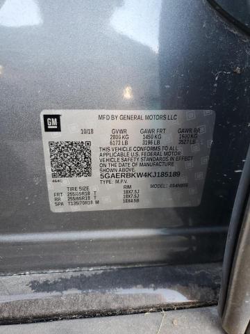 5GAERBKW4KJ185189 - 2019 BUICK ENCLAVE ESSENCE SILVER photo 13