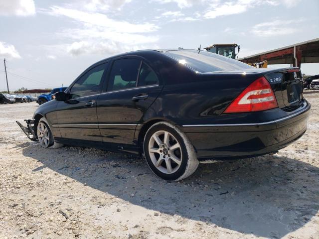 WDBRF92H77F935888 - 2007 MERCEDES-BENZ C 280 4MATIC BLACK photo 2