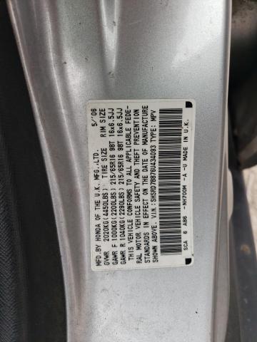 SHSRD78876U434093 - 2006 HONDA CR-V EX SILVER photo 13