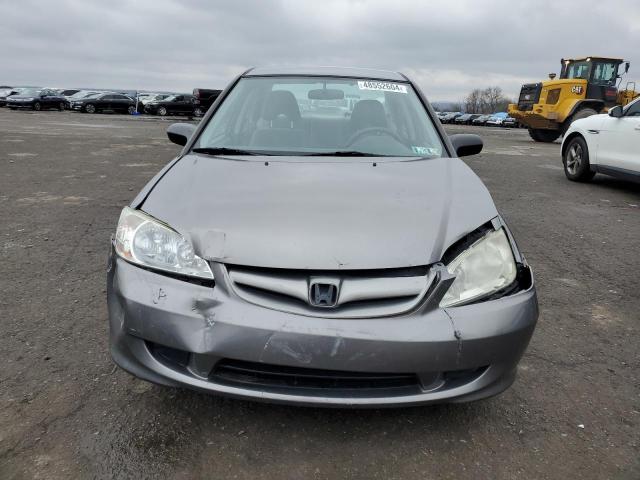 2HGES16315H608430 - 2005 HONDA CIVIC DX VP GRAY photo 5