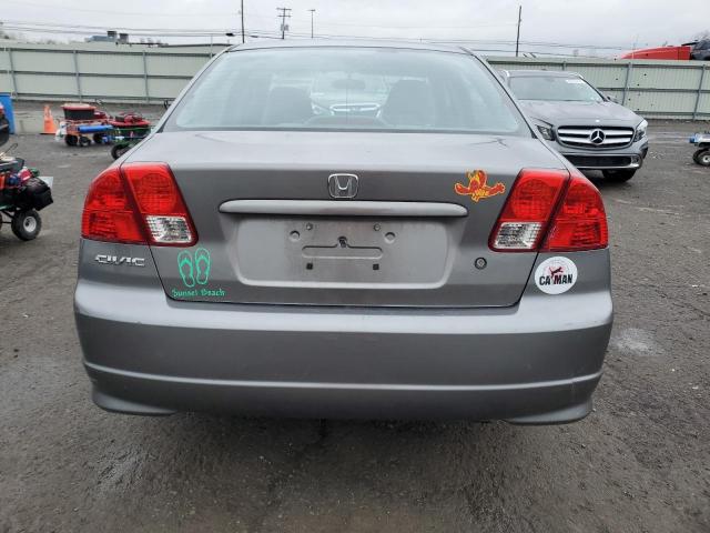 2HGES16315H608430 - 2005 HONDA CIVIC DX VP GRAY photo 6