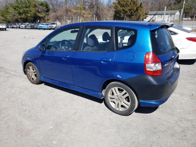 JHMGD38687S003769 - 2007 HONDA FIT S 蓝色 照片 2