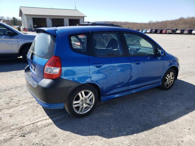 JHMGD38687S003769 - 2007 HONDA FIT S 蓝色 照片 3
