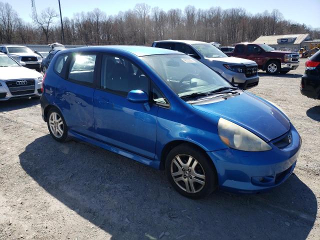 JHMGD38687S003769 - 2007 HONDA FIT S 蓝色 照片 4