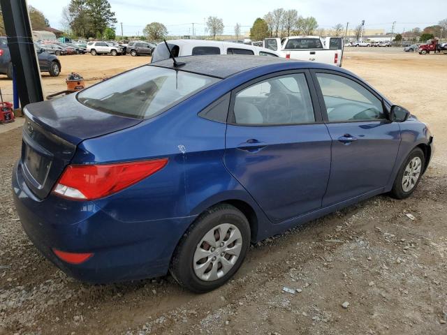 KMHCT4AE0GU015117 - 2016 HYUNDAI ACCENT SE BLUE photo 3