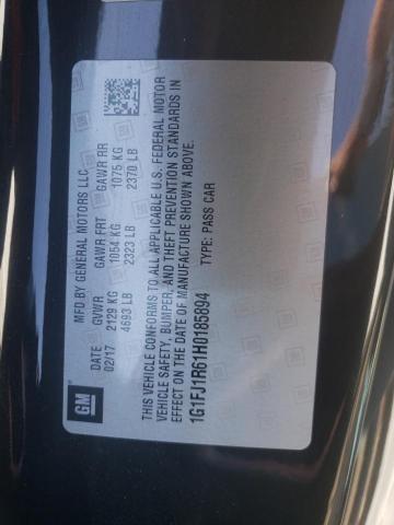 1G1FJ1R61H0185894 - 2017 CHEVROLET CAMARO ZL1 黑色 照片 12